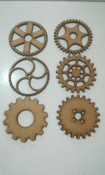 Set de 6 rotite din MDF de 4cm 