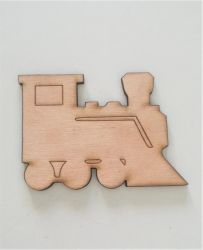 Figura din placaj lemn de 8*11cm - locomotiva