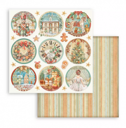 Hartie de scrapbookin 31.5*30cm - Nutcracker rounds