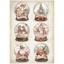 Hartie de Orez A4 - Christmas snowglobes