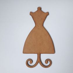 Figura din HDF - silueta cu rochie 15*8cm