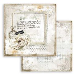 Hartie scrapbooking 31.2X30.3cm -Romantic Journal letter and clock