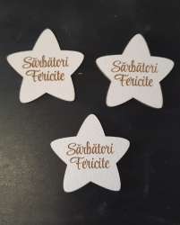 Set de 3 stelute de 6cm -Sarbatori fericite