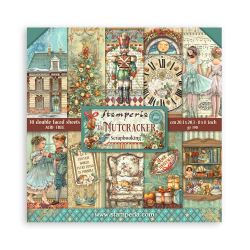 Set de 10 hartii scrapbooking 20,3x20.3cm - Nutcracker