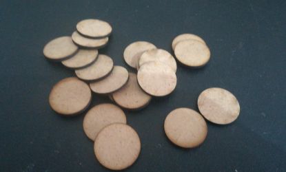 Set de 20 cerculete din MDF de 2,5cm dia.