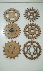 Set de 6 rotite din MDF de 4cm 