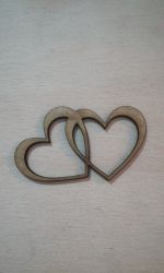 Inimi de MDF de 6*4cm