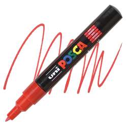 Marker permanent pe baza de apa Uniball 0.7 mm Posca - rosu