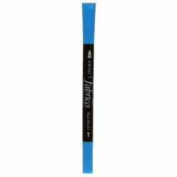 Marker pt textile cu doua varfuri - cerulean blue