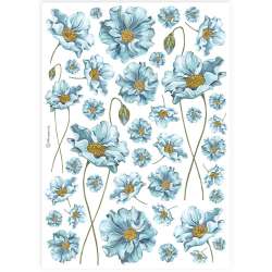 Hartie de Orez A4 - blue flowers