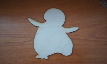 Pinguin din placaj de 15cm